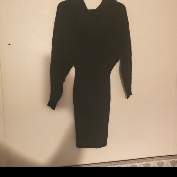 Say What Ribbed Bodycon Stretchy Sweater Dress With Hood Size S NWT - Picture 2 of 10